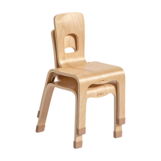 Joyees Eco-friendly Wooden Bentwood Chair, Natural Birch Plywood for Children, Boys and Girls, Suitable for Home, Daycare, Nursery, Kindergarten, Preschool, Classroom or Play Areas, 12m+