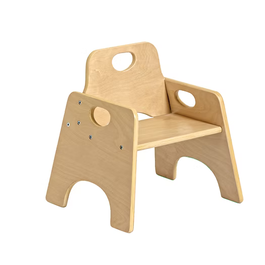 Joyees Eco-friendly Wooden Wobbler Chair, Natural Birch Plywood for Children, Boys and Girls, Suitable for Home, Daycare, Nursery, Kindergarten, Preschool, Classroom or Play Areas, 12m+