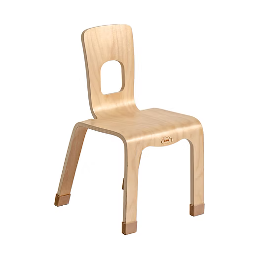 Joyees Eco-friendly Wooden Bentwood Chair, Natural Birch Plywood for Children, Boys and Girls, Suitable for Home, Daycare, Nursery, Kindergarten, Preschool, Classroom or Play Areas, 12m+
