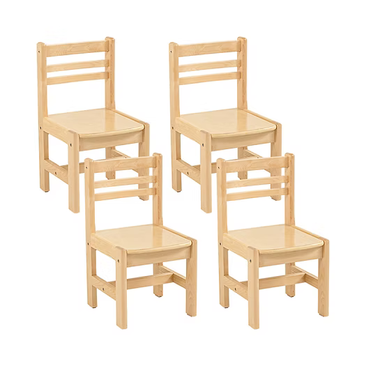 Joyees Eco-friendly Wooden Toddler Chair, Natural Birch Plywood for Children, Boys and Girls, Suitable for Home, Daycare, Nursery, Kindergarten, Preschool, Classroom or Play Areas, 12m+