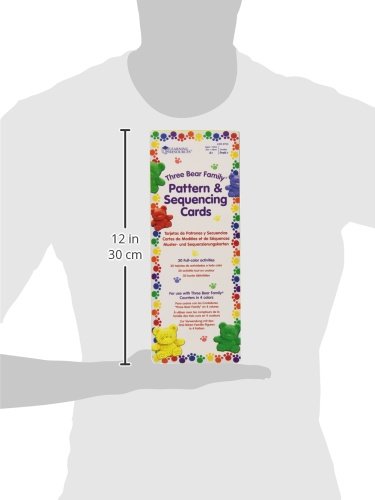 Learning Resources Three Bear Family Double-Sided Pattern Cards, Set of 16, Hands-On Maths Activities for Counting, Sorting & Patterning, Ideal for Classroom & Home Learning, Ages 3+