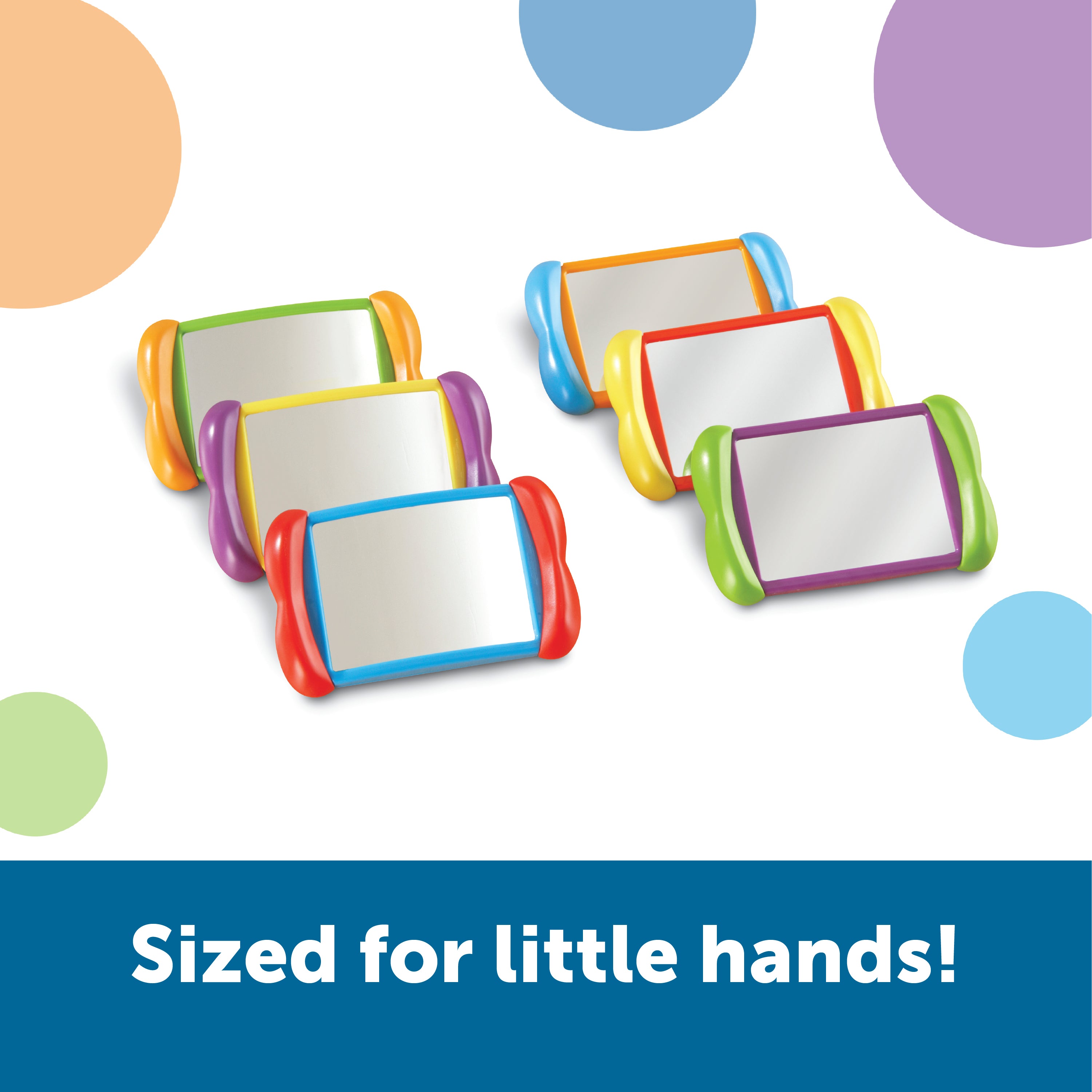 Learning Resources All About Me 2-in-1 Mirrors, Double-Sided Fun & Regular Mirrors for Self-Awareness, Develops Body & Emotional Skills, Set of 6, Ages 2+