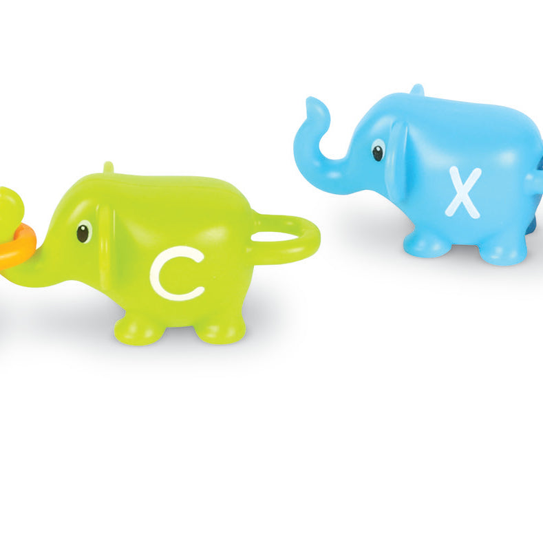 Learning Resources Snap-n-Learn ABC Elephants, 26-Piece Alphabet Learning Toy Set for Letter Matching and Fine Motor Skills, Ages 2 Plus