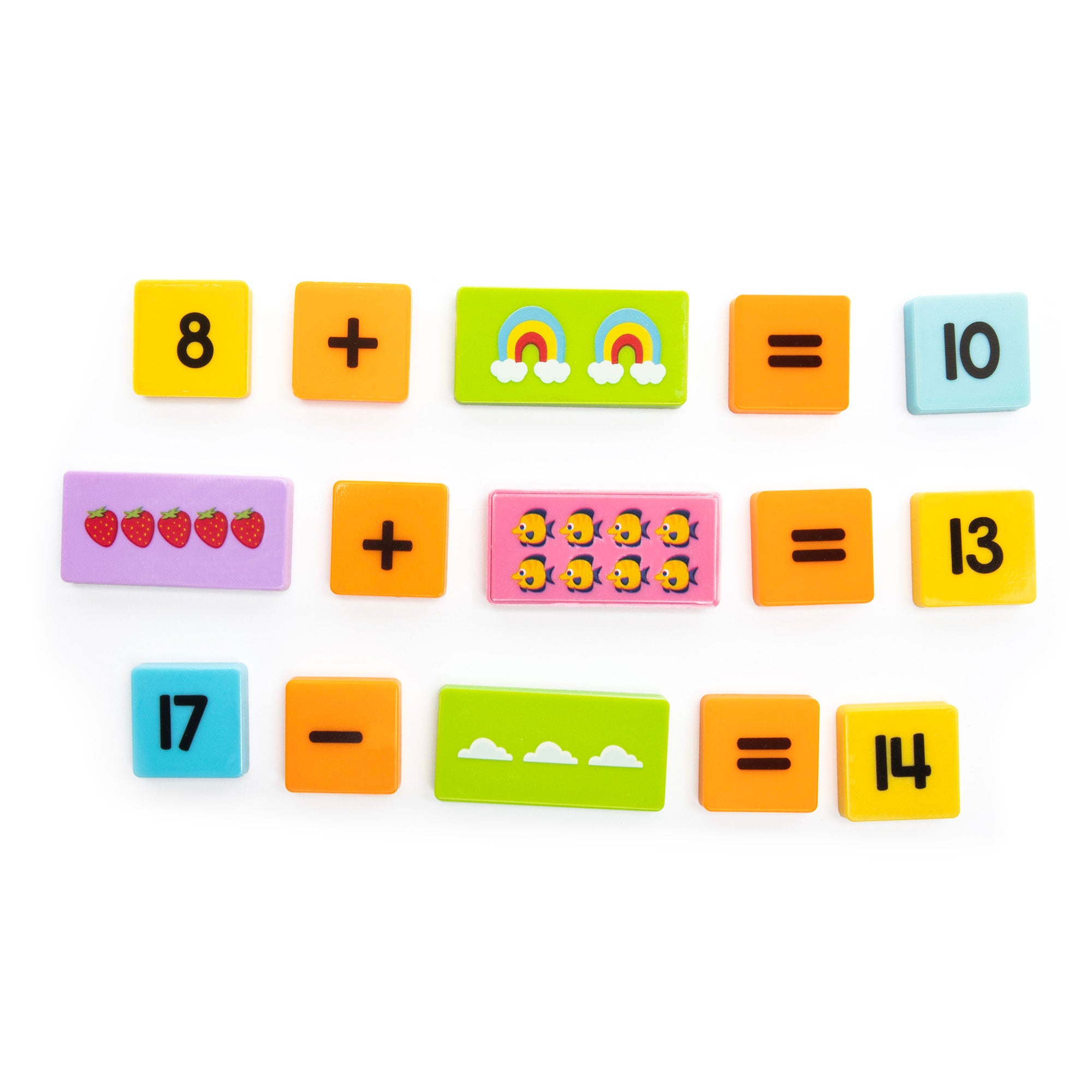 Learning Resources Math Dominoes, Addition and Subtraction Set for Kids, 100 Colourful Dominoes for Counting, Number Recognition, and Early Maths, Ages 3+