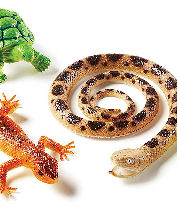 Learning Resources Jumbo Reptiles and Amphibians, Set of 5 Realistic Animal Figures for Imaginative Play and Early Learning, Ages 2 and Up