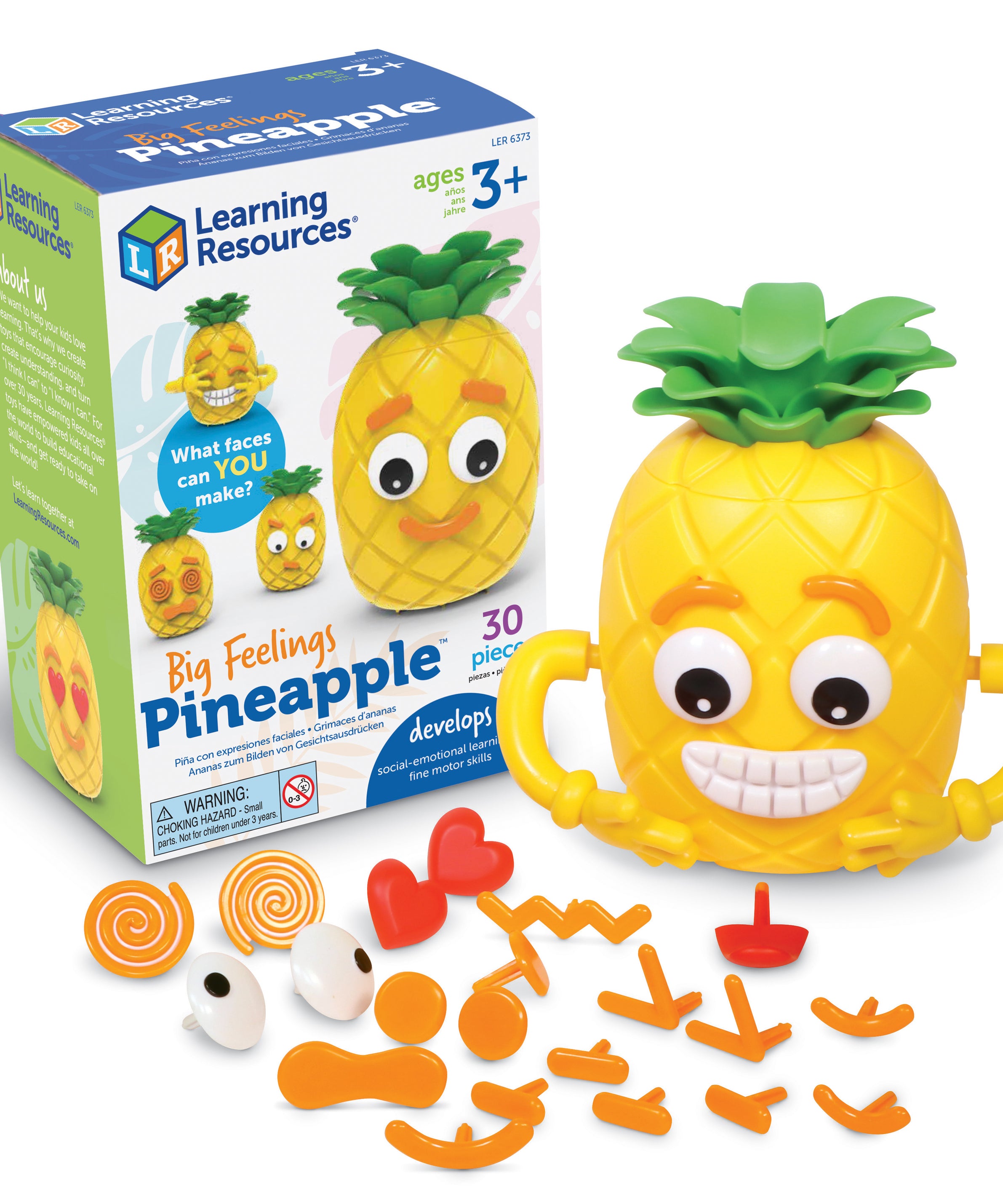 Learning Resources Big Feelings Pineapple, Social-Emotional Learning Toy with 26 Face Pieces, Ages 3+