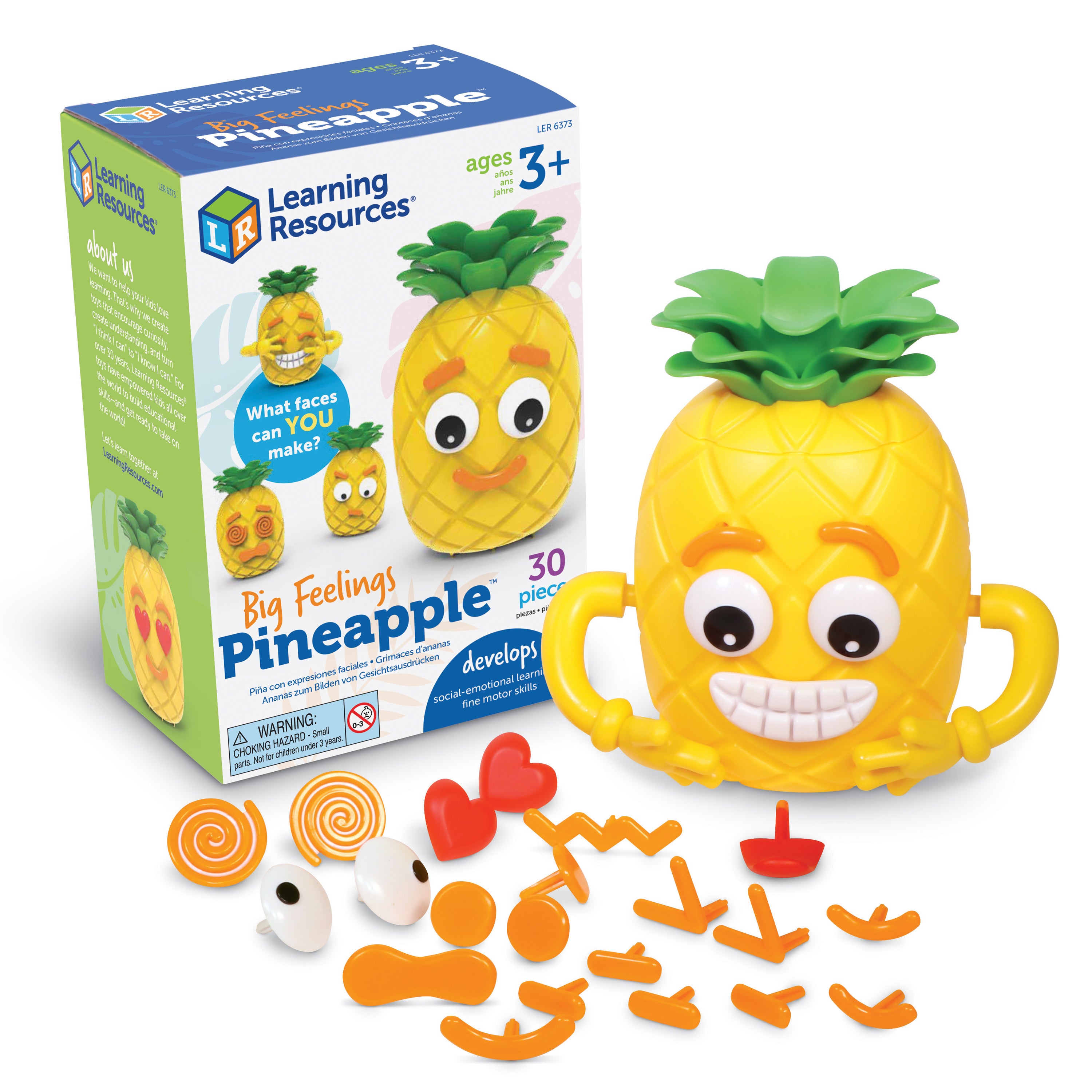 Learning Resources Big Feelings Pineapple, Social-Emotional Learning Toy with 26 Face Pieces, Ages 3+