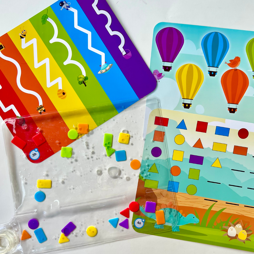 Learning Resources Colours & Shapes Sensory Pad, Reusable Tactile Learning Toy with 16 Activities, Ages 3+