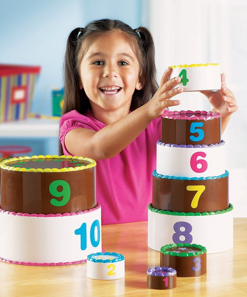Learning Resources Smart Snacks Stack and Count Layer Cake, Educational Stacking Toy for Early Maths and Motor Skills, Ages 2 Plus