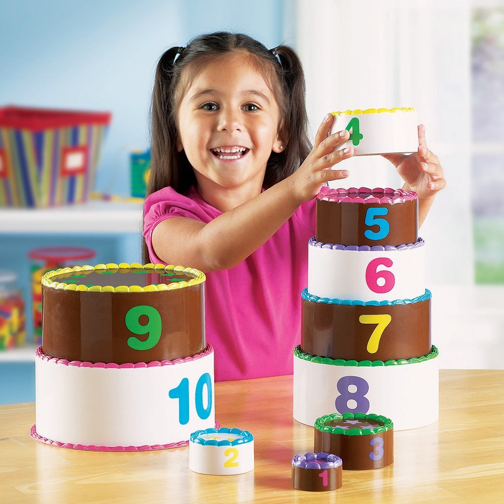 Learning Resources Smart Snacks Stack and Count Layer Cake, Educational Stacking Toy for Early Maths and Motor Skills, Ages 2 Plus