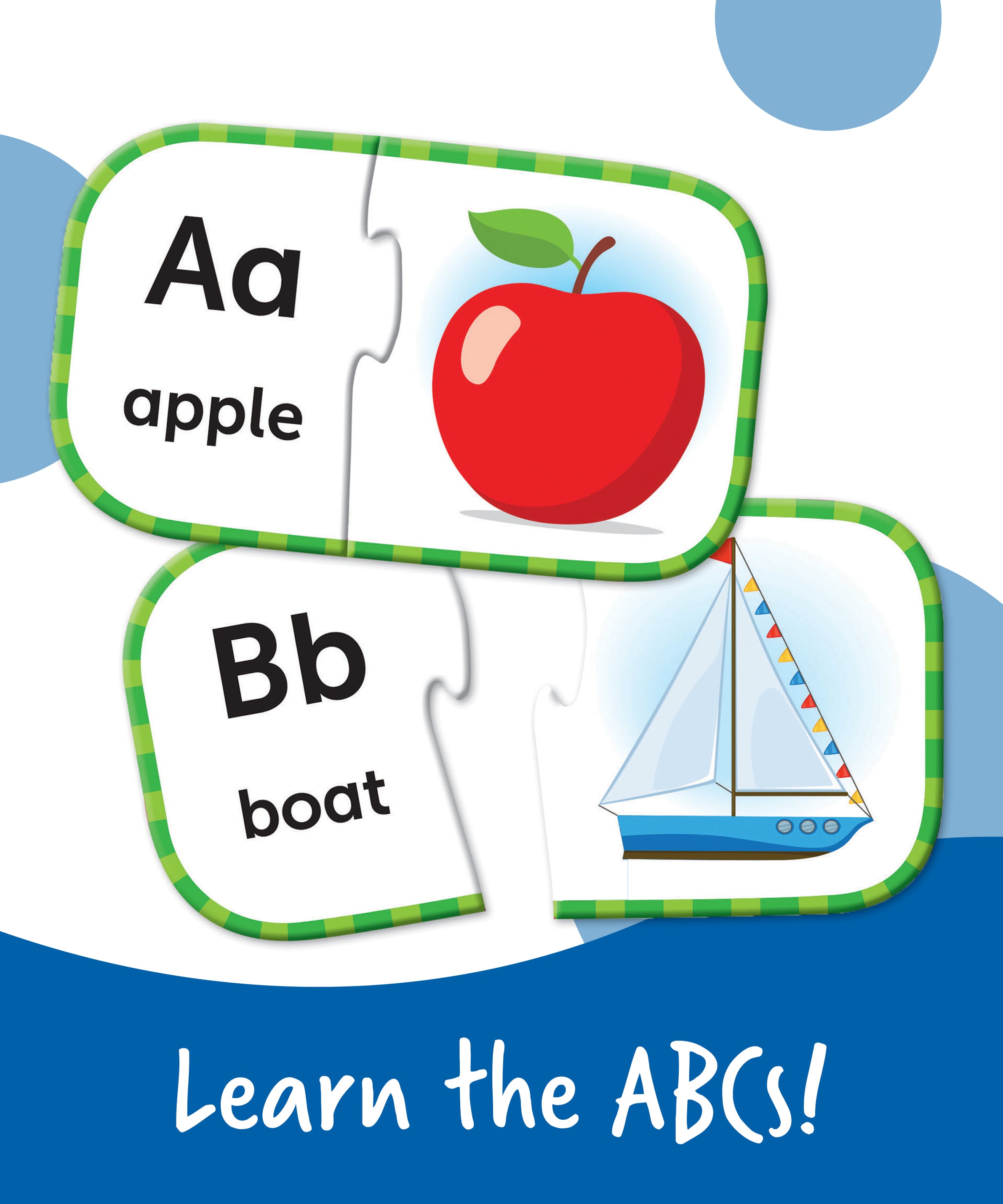 Learning Resources ABC Puzzle Cards, Set of 26 Self-Correcting Letter Matching Puzzles, Teaches Alphabet and Early Language Skills, Ages 3+