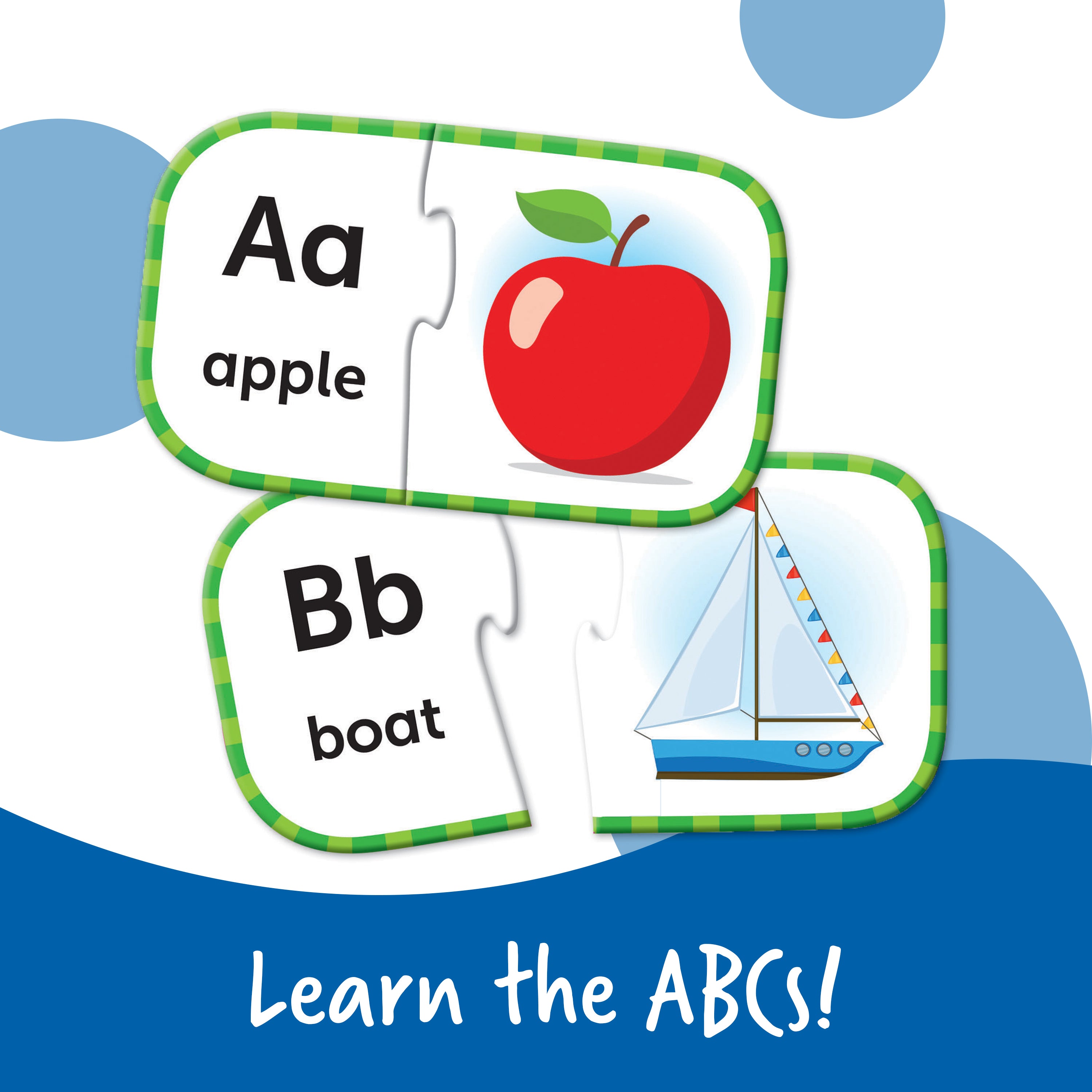 Learning Resources ABC Puzzle Cards, Set of 26 Self-Correcting Letter Matching Puzzles, Teaches Alphabet and Early Language Skills, Ages 3+