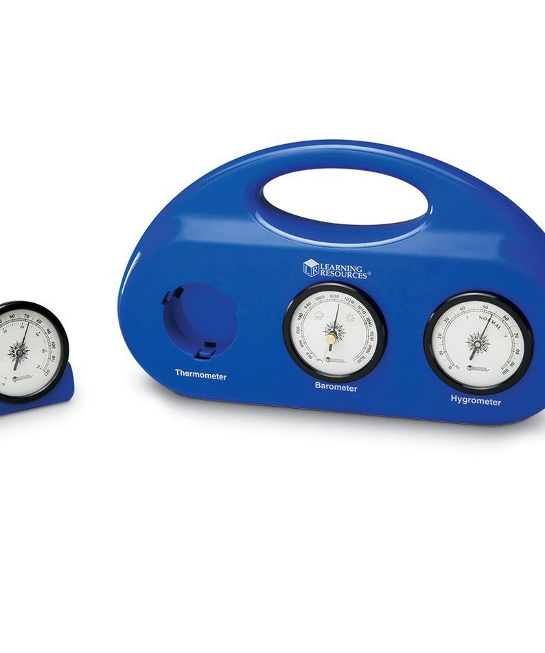 Learning Resources Weather Center Kit, 3-in-1 Weather Science Tool Set for Kids, Barometer, Hygrometer, Thermometer, Hands-On Meteorology, Ages 5+, Includes Activity Guide