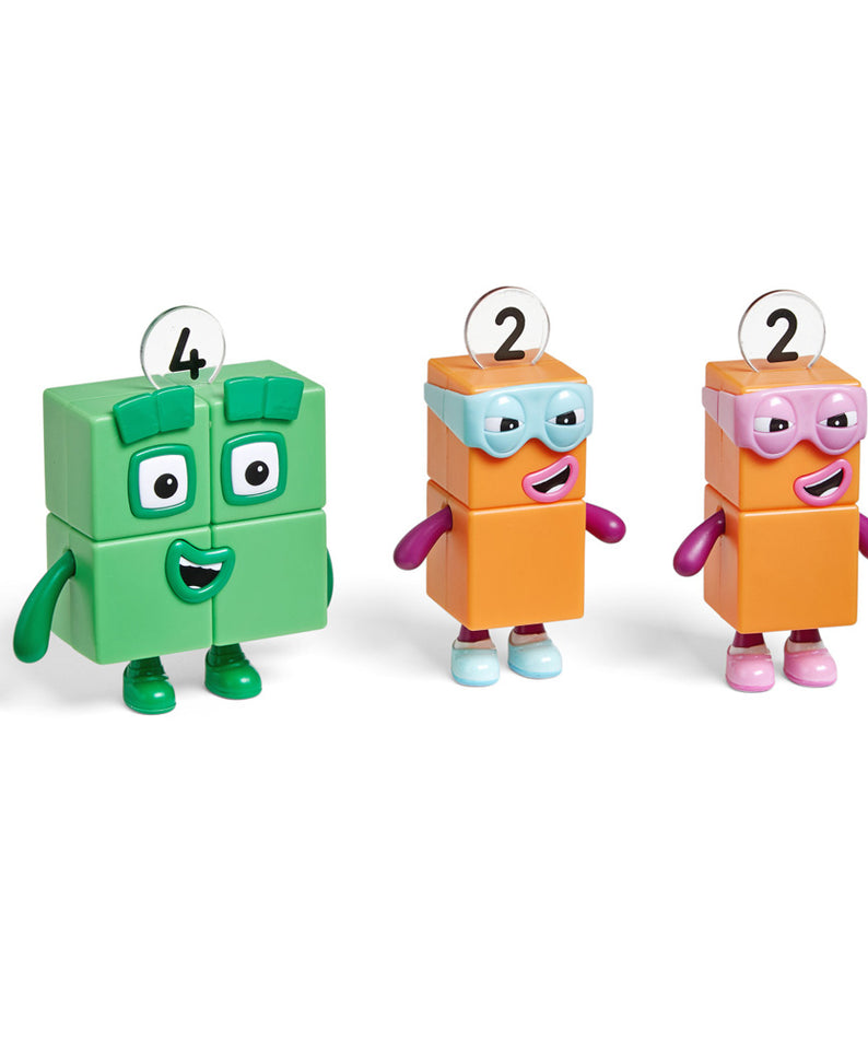 Learning Resources Numberblock Four and the Terrible Twos, Collectible Figures for Imaginative Play, Officially Licensed Learning Resources Set