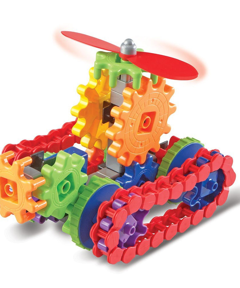 Learning Resources Gears! Gears! Gears! Machines in Motion, STEM Engineering Building Set with Gears, Pulleys, and Chains, Ages 5+