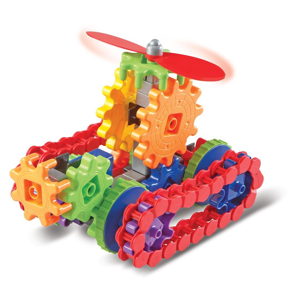 Learning Resources Gears! Gears! Gears! Machines in Motion, STEM Engineering Building Set with Gears, Pulleys, and Chains, Ages 5+