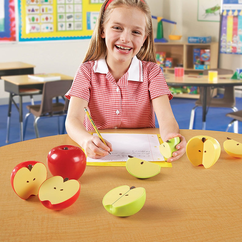 Learning Resources Magnetic Apple Fractions, Hands-On Learning Tool for Teaching Fractions, Equivalencies, and Basic Math Concepts