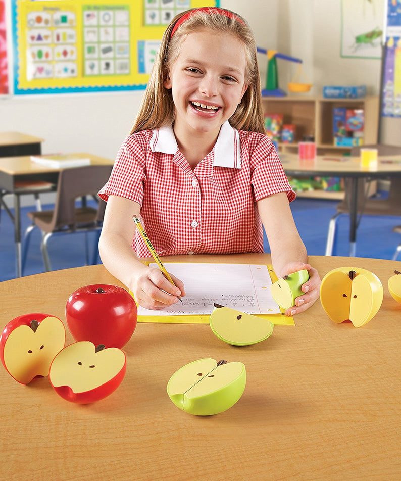Learning Resources Magnetic Apple Fractions, Hands-On Learning Tool for Teaching Fractions, Equivalencies, and Basic Math Concepts