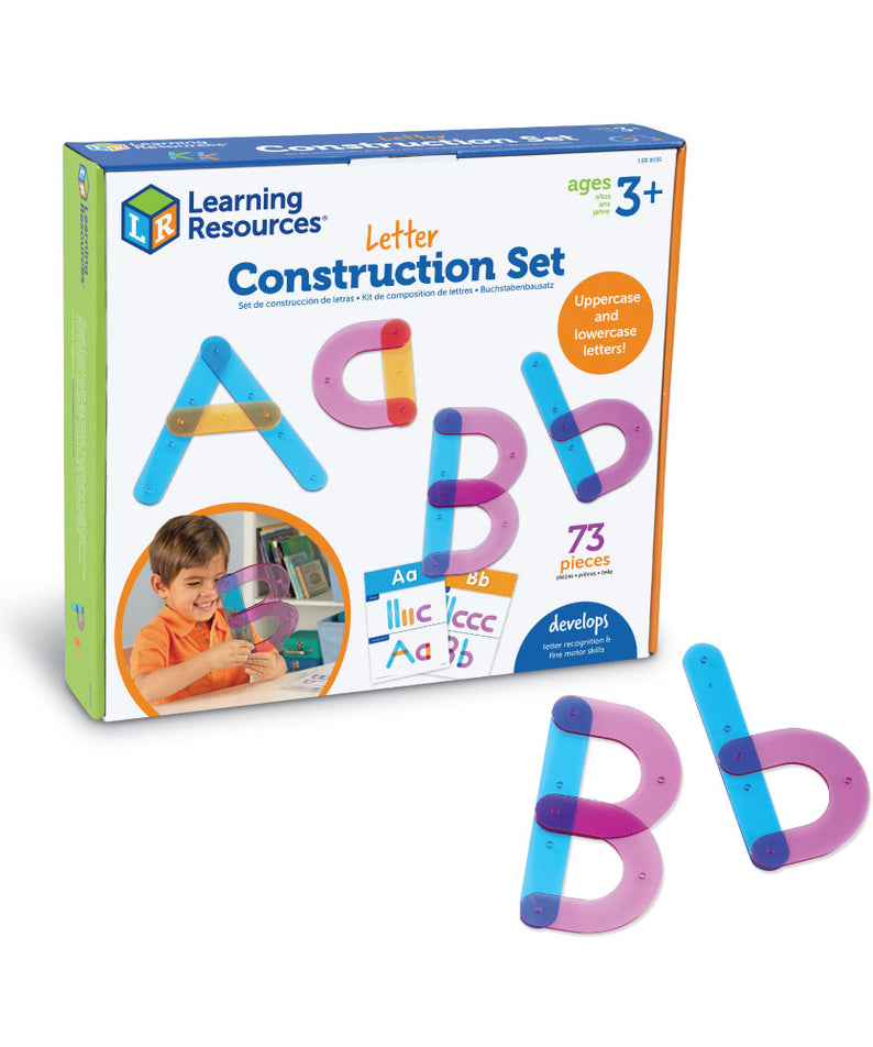 Learning Resources Letter Construction Activity Set, Hands-On Letter Formation & Recognition Tool for Early Learners, Includes 60 Pieces & Activity Cards