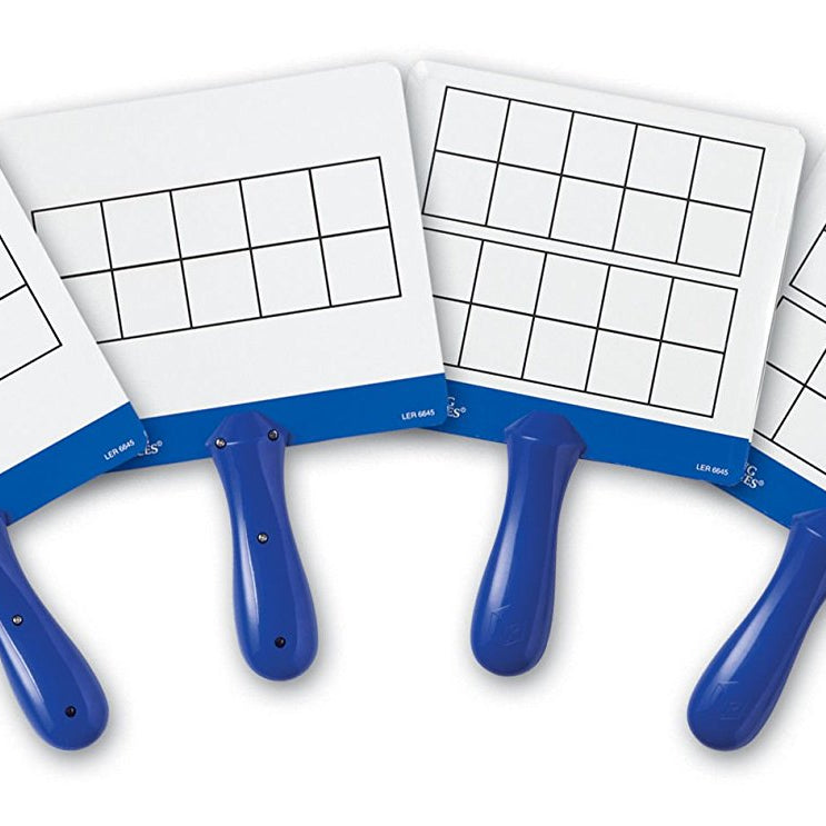 Learning Resources Magnetic Ten Frame Answer Boards, Set of 4 Double-Sided Boards with 100 Magnetic Disks, Early Maths Learning for Ages 5 Plus