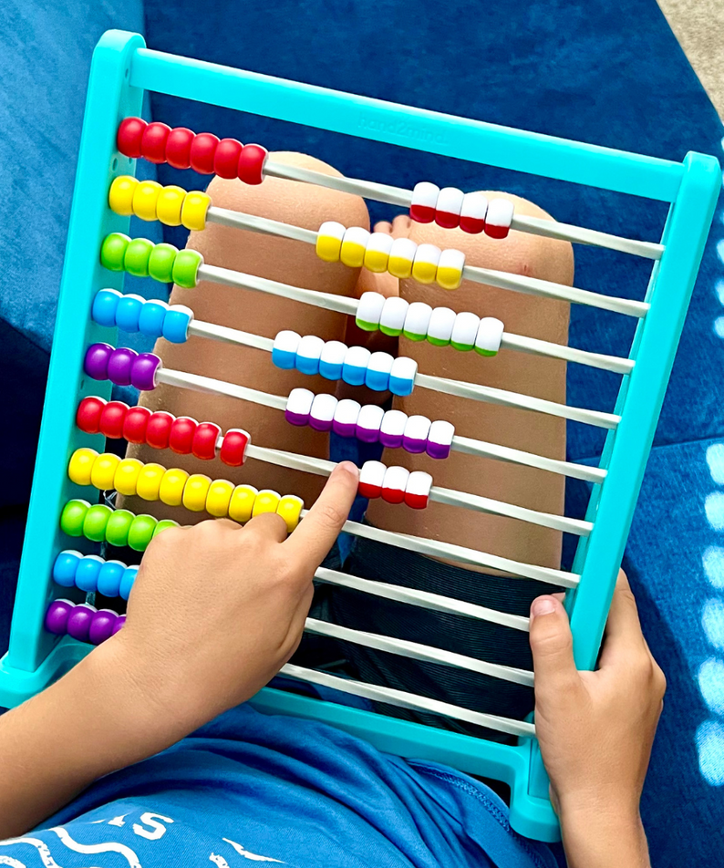 Learning Resources Colour-Changing Abacus, Interactive Math Tool for Kids, Visual Counting, Addition, and Subtraction, Durable Plastic Frame, Includes Activity Guide, Ages 3+