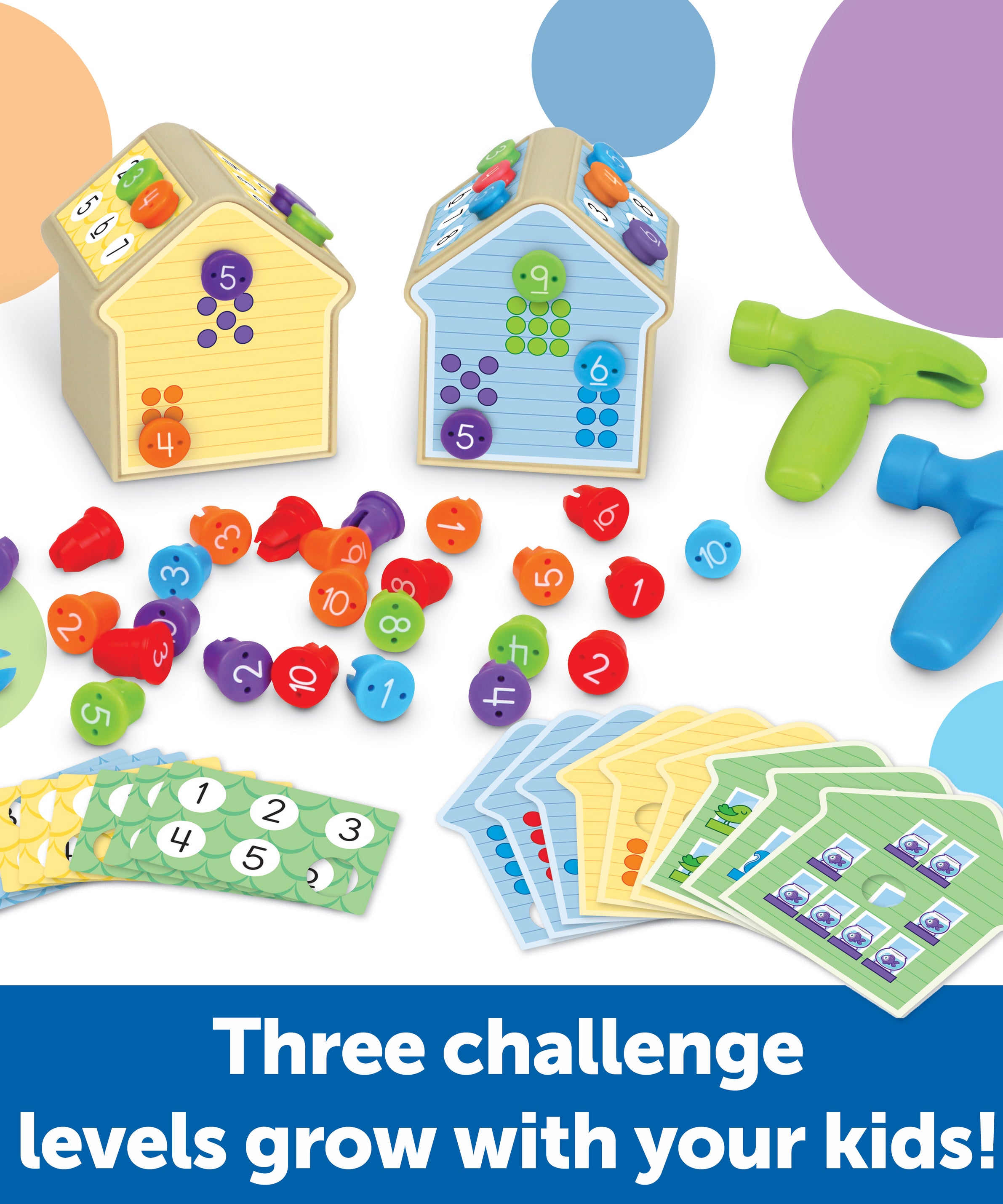 Learning Resources Number Nails Activity Set, Preschool Maths Game for Counting and Sequencing, Fine Motor and Early Math Skills Toy, Ages 3+