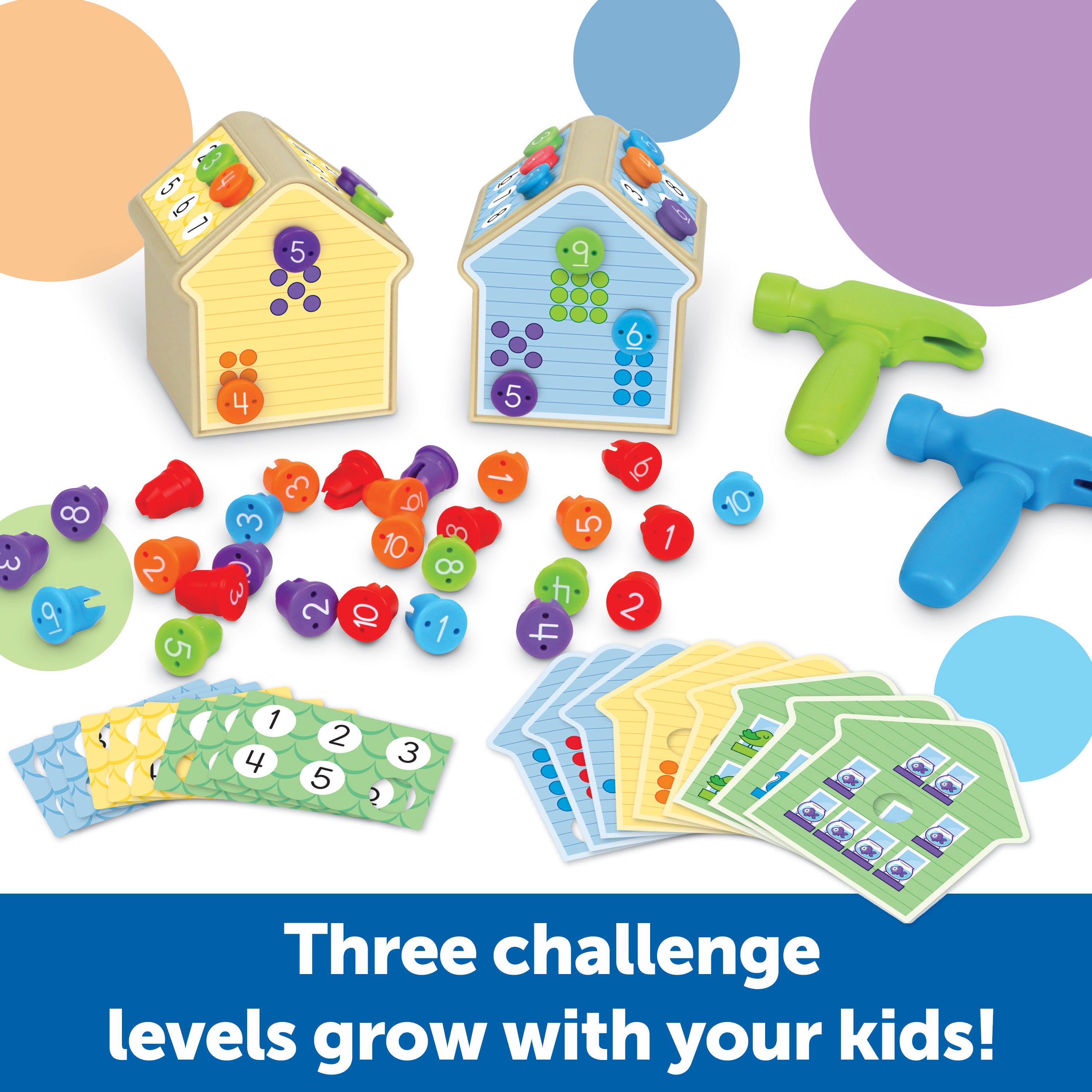 Learning Resources Number Nails Activity Set, Preschool Maths Game for Counting and Sequencing, Fine Motor and Early Math Skills Toy, Ages 3+