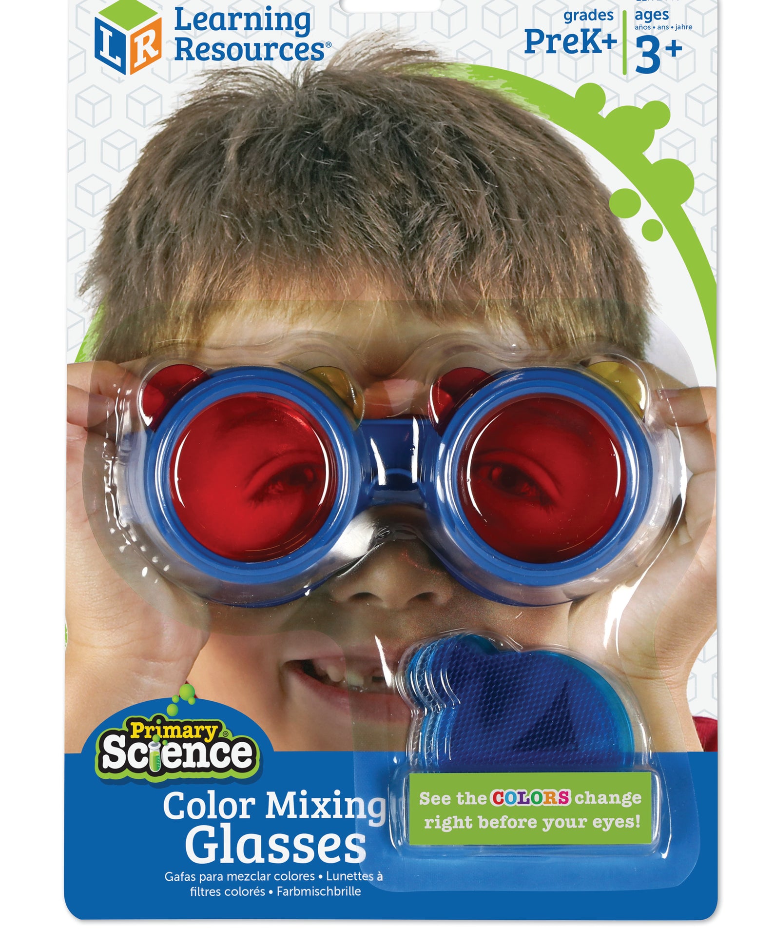 Learning Resources Primary Science Colour Mixing Glasses, Explore Primary & Secondary Colours, Kaleidoscope Fun with 8 Lenses, Ages 3+