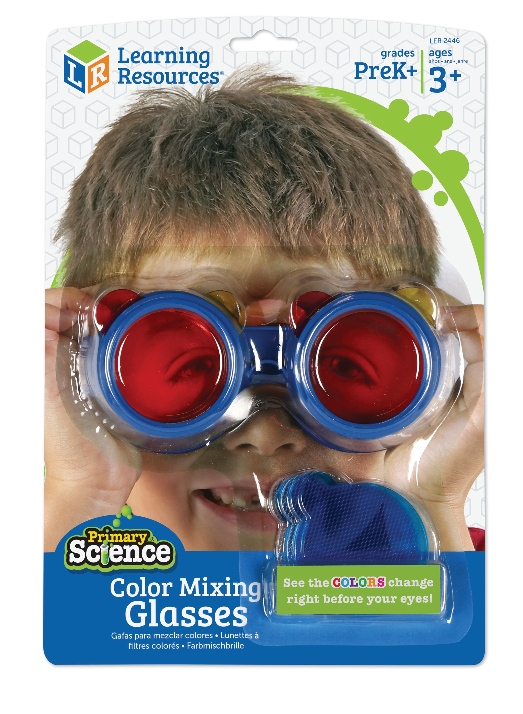 Learning Resources Primary Science Colour Mixing Glasses, Explore Primary & Secondary Colours, Kaleidoscope Fun with 8 Lenses, Ages 3+
