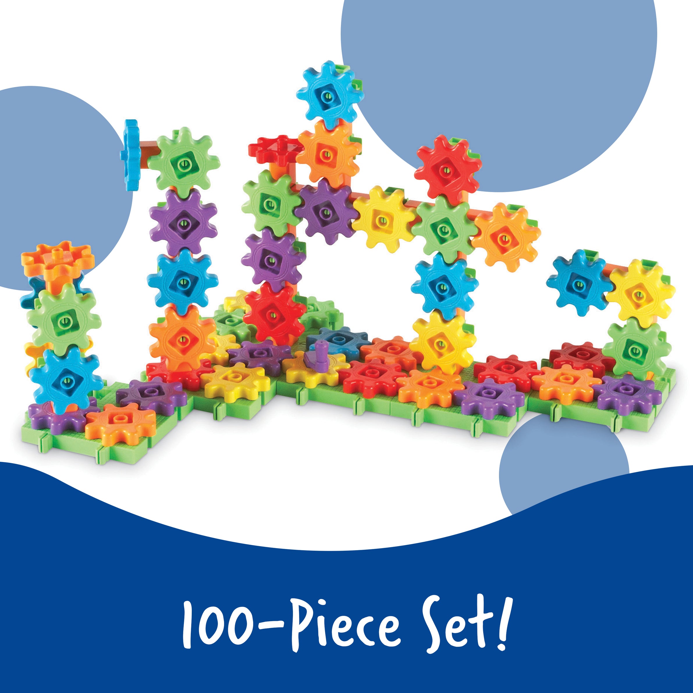 Learning Resources Gears! Gears! Gears! Deluxe Building Set (Set of 100), Hands-On Fun for Young Engineers