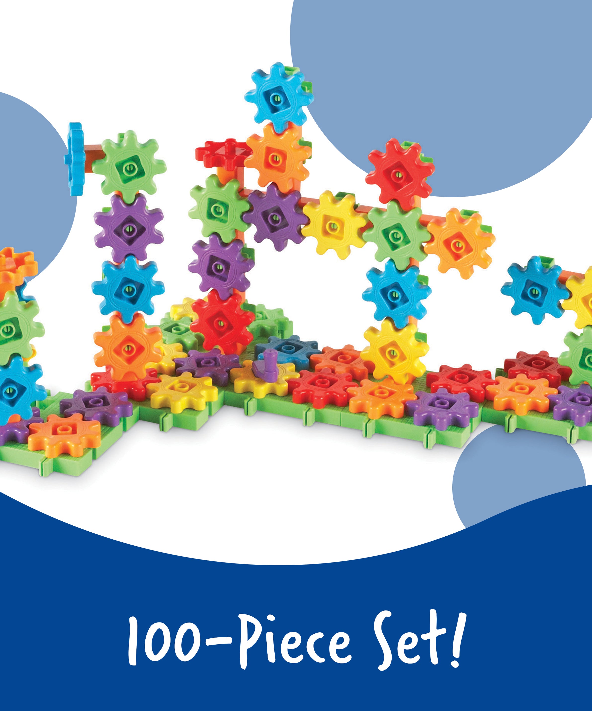 Learning Resources Gears! Gears! Gears! Deluxe Building Set (Set of 100), Hands-On Fun for Young Engineers