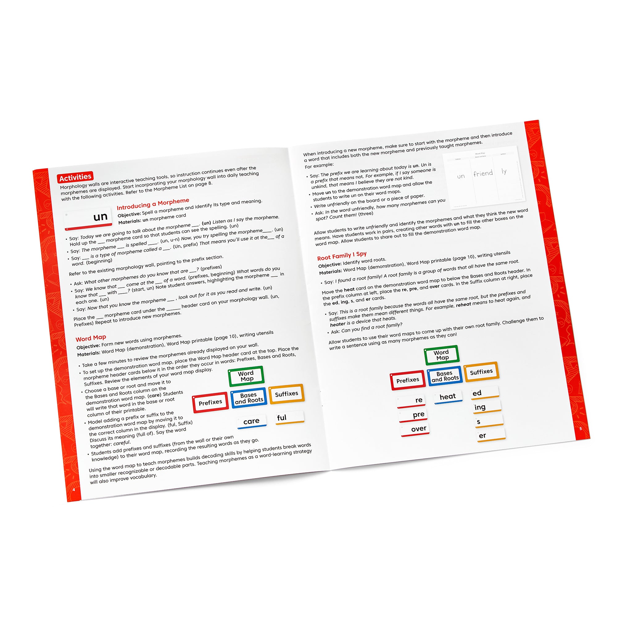 Learning Resources Morphology Wall Card Set, 215 Piece Literacy Resource for Teaching Prefixes, Suffixes, Root and Base Words, Color-Coded with Magnets and Teacher Guide, Ages 7 and Up