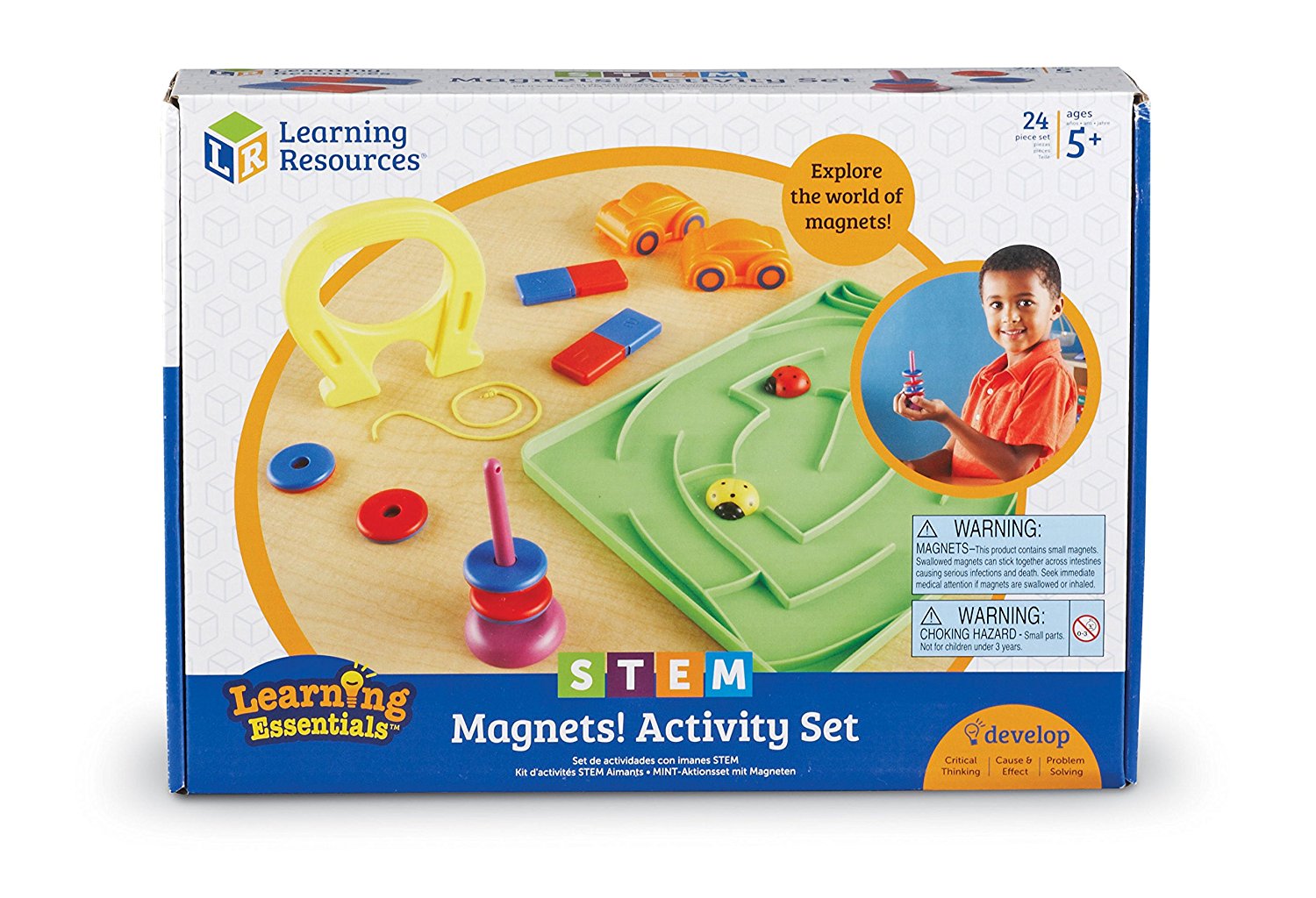 Learning Resources STEM Magnets Activity Set, Hands-On Magnetism Science Kit for Kids, Ages 5+
