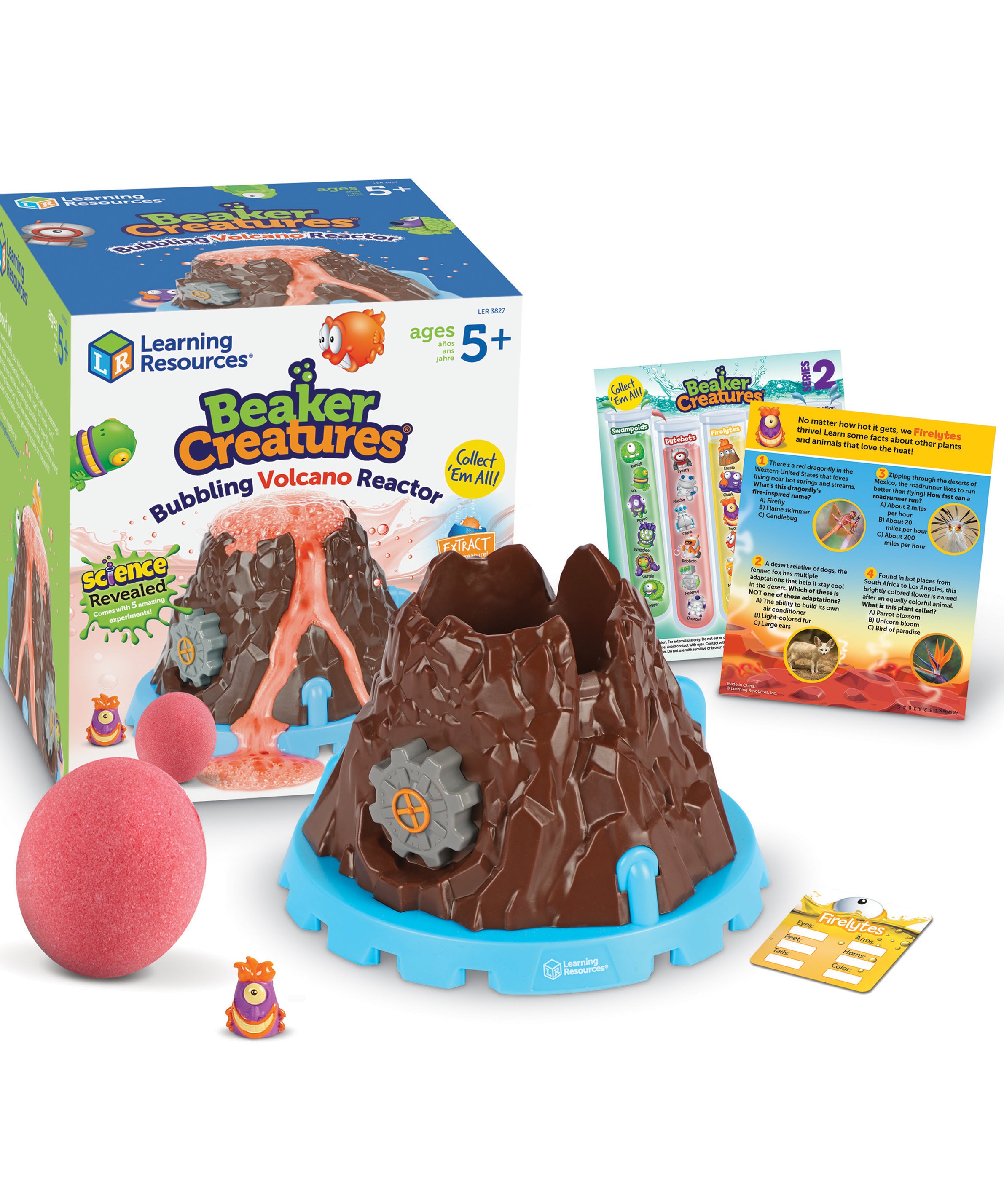 Learning Resources Beaker Creatures Bubbling Volcano Reactor, Science Experiment Kit with Surprise Creature and Activities, Ages 5 Plus