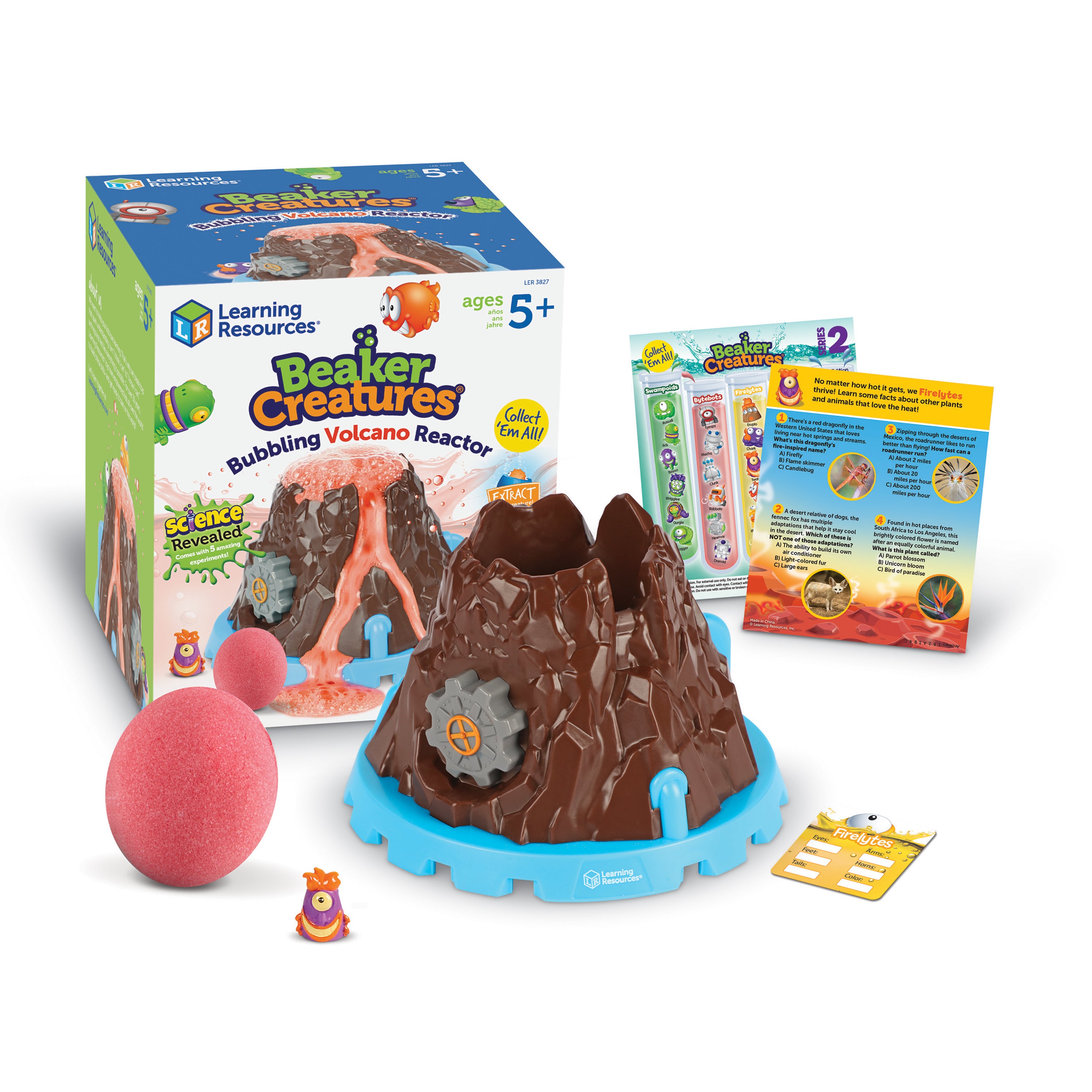 Learning Resources Beaker Creatures Bubbling Volcano Reactor, Science Experiment Kit with Surprise Creature and Activities, Ages 5 Plus