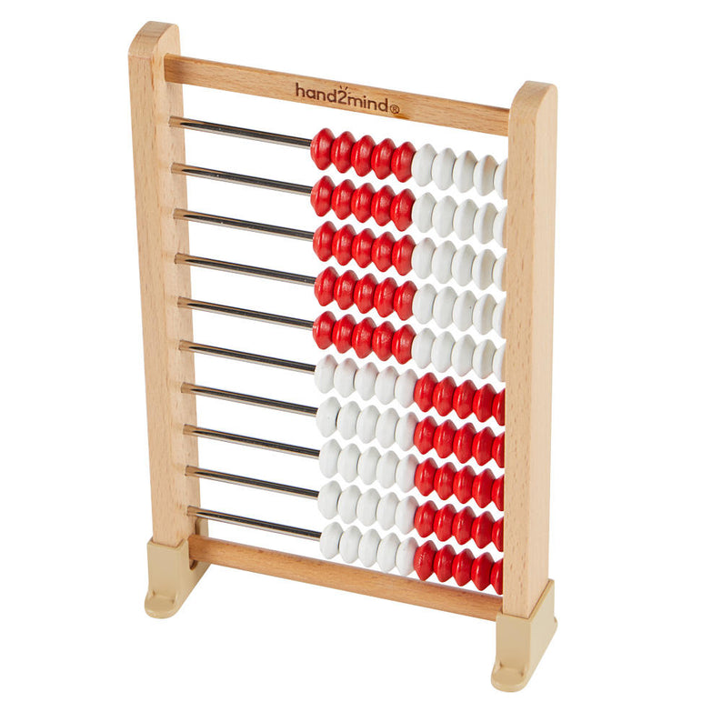 Learning Resources Mini 100-Bead Rekenrek Abacus, Wooden Counting Maths Manipulatives for Kids, Learn Number Sense, Counting, Addition, and Subtraction, Ages 3+, Set of 1