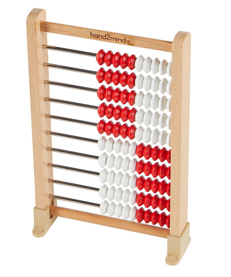 Learning Resources Mini 100-Bead Rekenrek Abacus, Wooden Counting Maths Manipulatives for Kids, Learn Number Sense, Counting, Addition, and Subtraction, Ages 3+, Set of 1