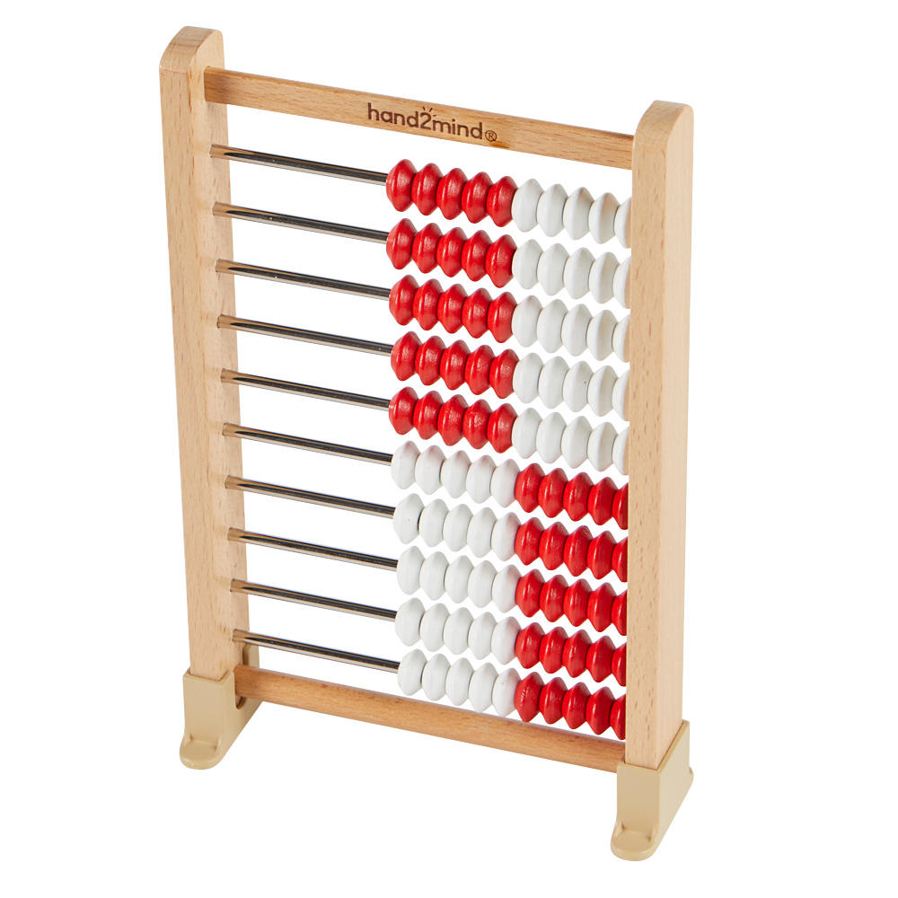 Learning Resources Mini 100-Bead Rekenrek Abacus, Wooden Counting Maths Manipulatives for Kids, Learn Number Sense, Counting, Addition, and Subtraction, Ages 3+, Set of 1