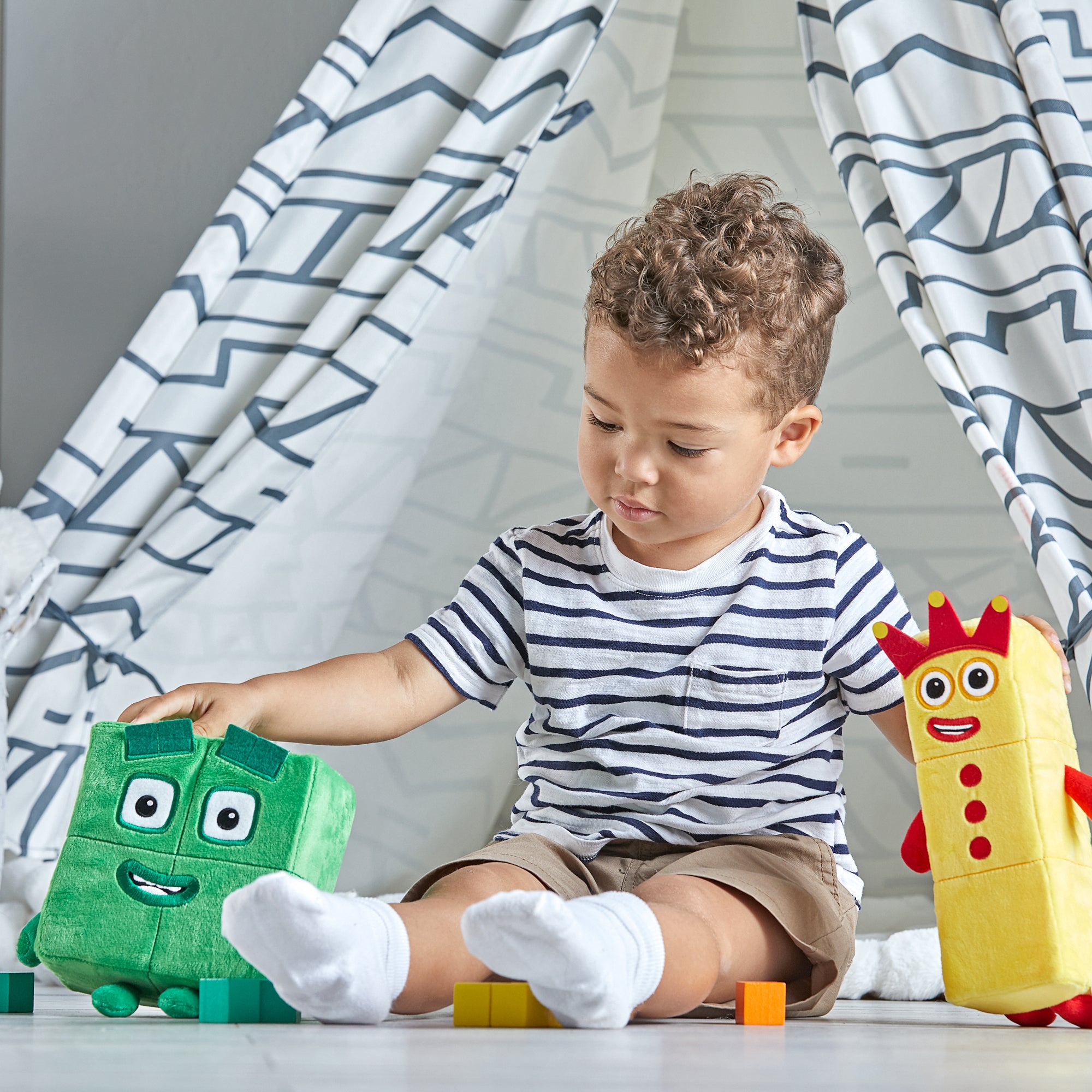 Learning Resources Numberblocks Three and Four Playful Pals, Soft Plush Toys for Kids, Officially Licensed Learning Resources Product