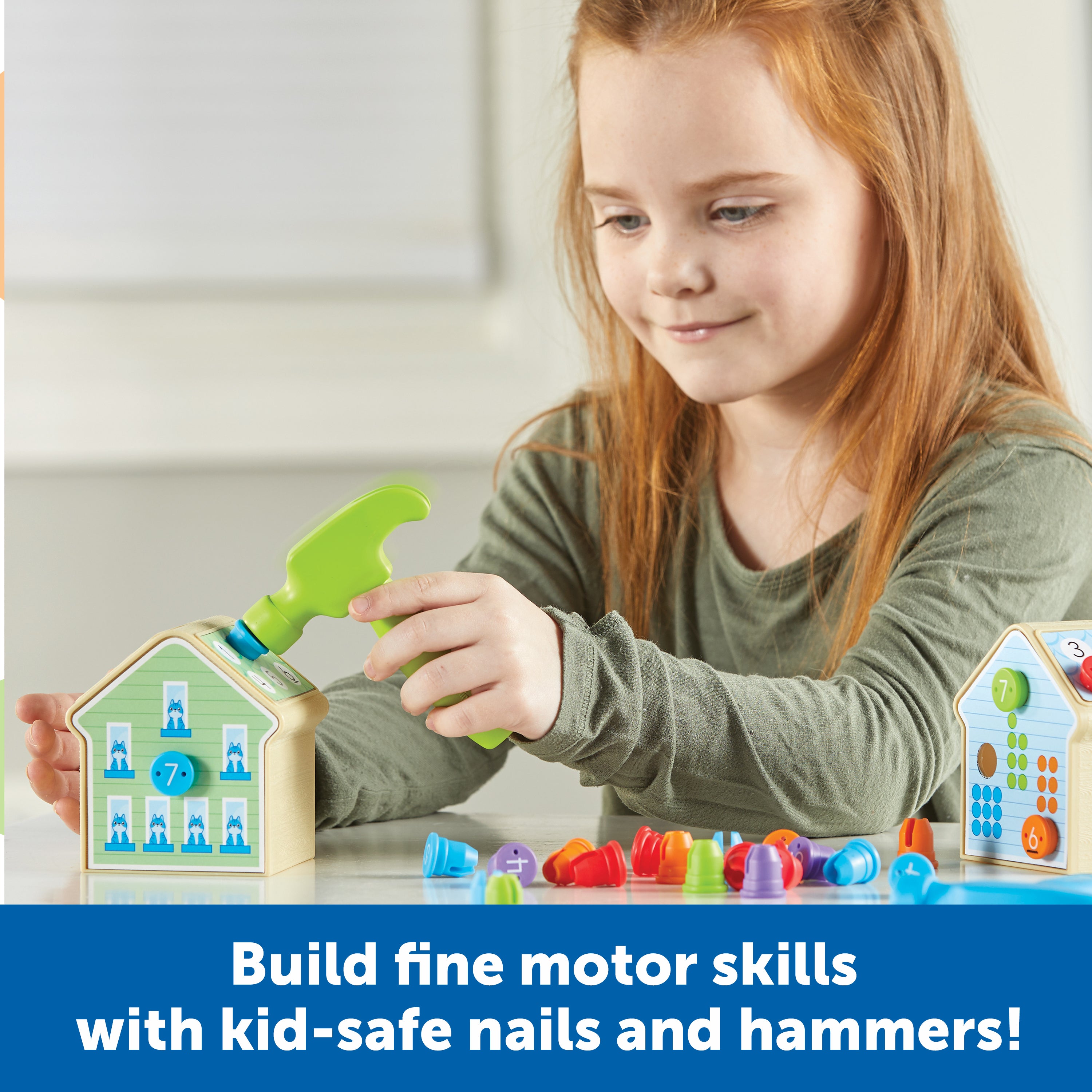 Learning Resources Number Nails Activity Set, Preschool Maths Game for Counting and Sequencing, Fine Motor and Early Math Skills Toy, Ages 3+