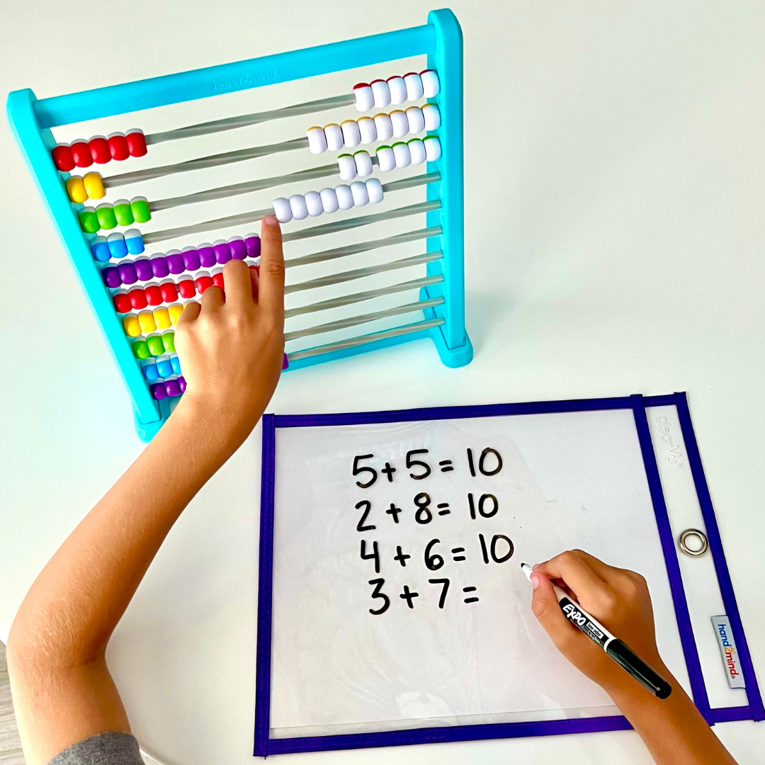 Learning Resources Colour-Changing Abacus, Interactive Math Tool for Kids, Visual Counting, Addition, and Subtraction, Durable Plastic Frame, Includes Activity Guide, Ages 3+