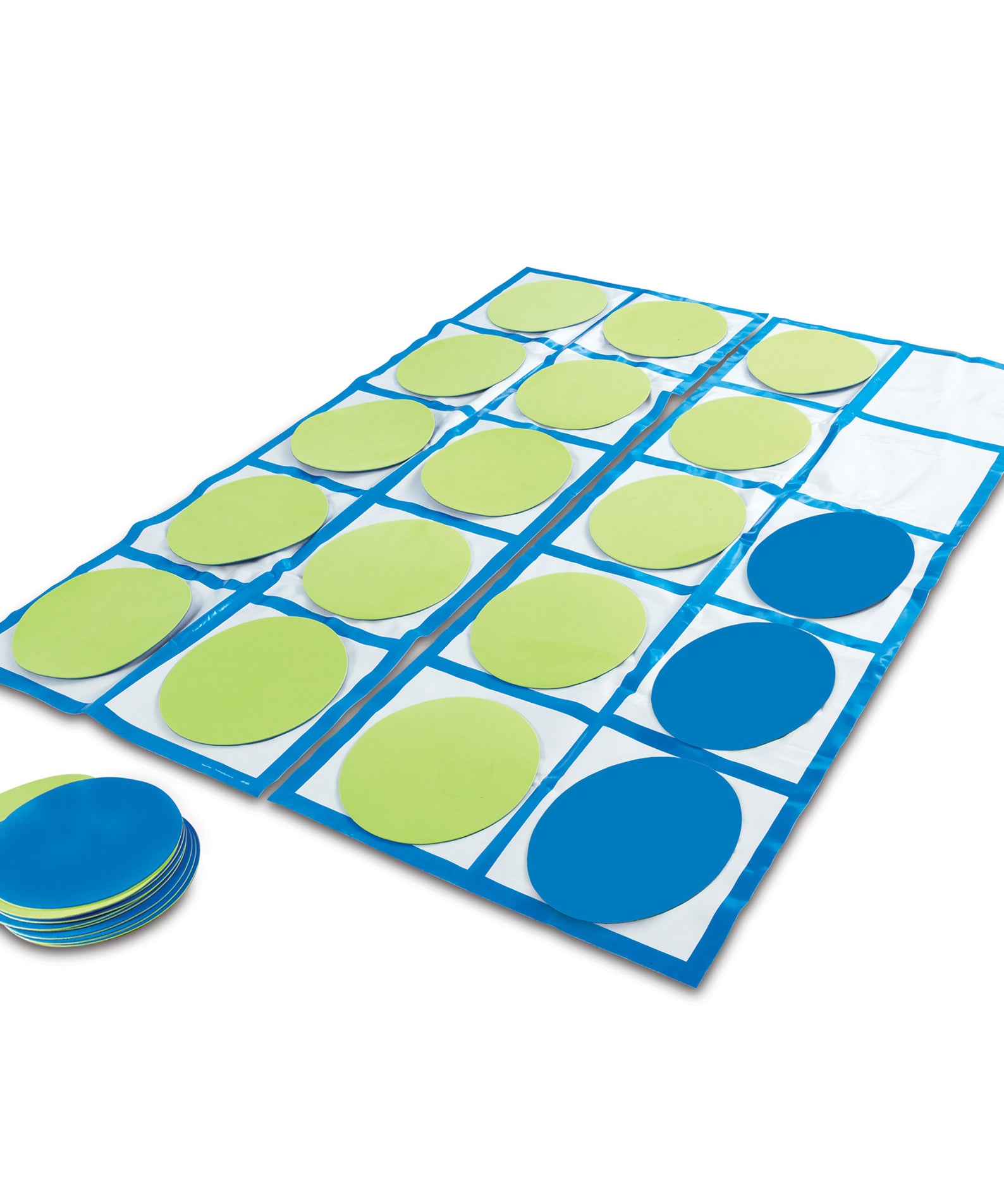Learning Resources Ten-Frame Floor Mat Activity Set, Giant Ten Frame Mats for Early Maths, Includes 2 Floor Mats, 20 Coloured Disks & Activity Guide, 22 Piece Set, Ages 5+