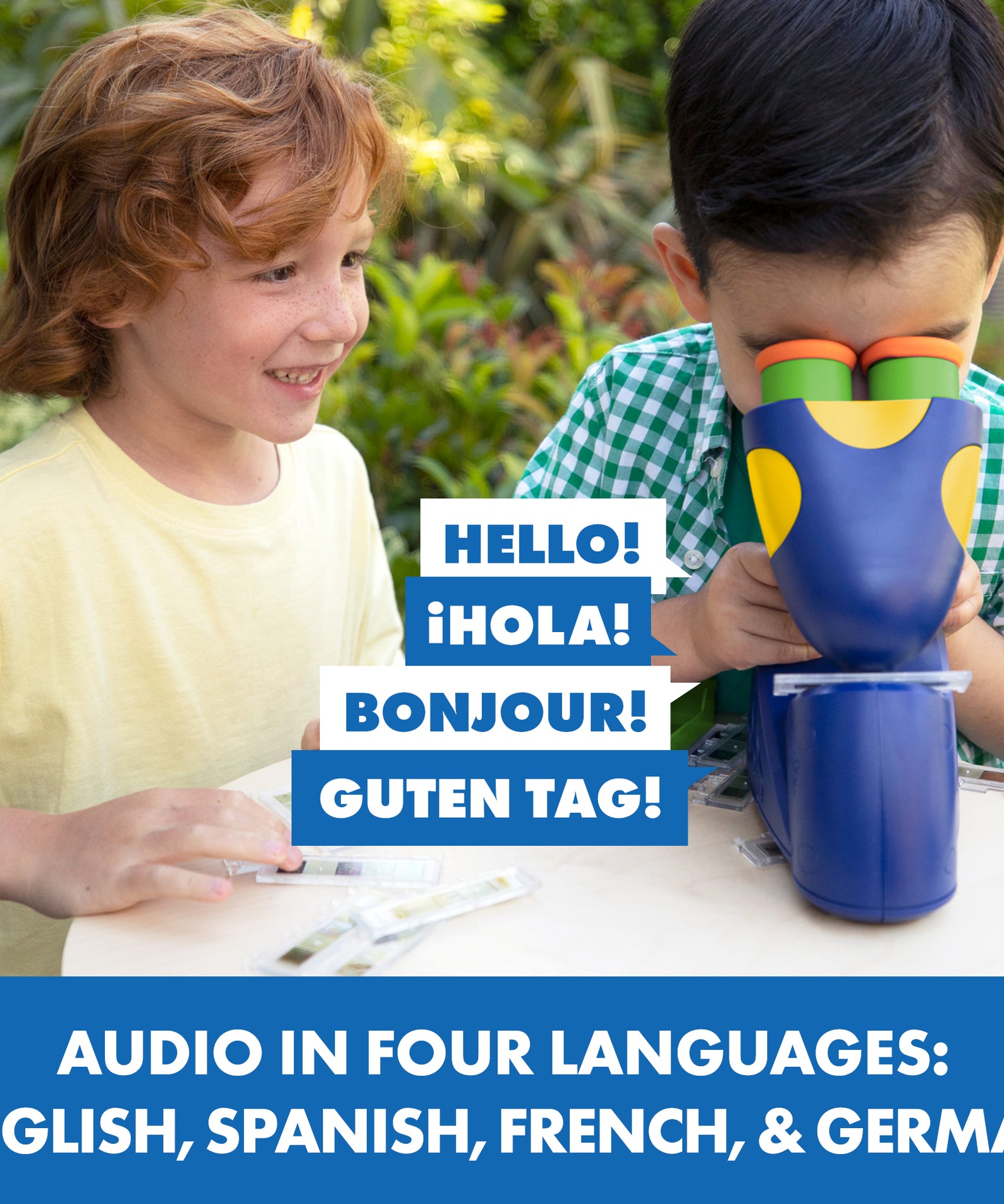 Learning Resources GeoSafari Talking Microscope, Child-Friendly Real Working Microscope with Bindi Irwins Voice, 20 Pre-Prepared Slides, Multilingual Audio, Ages 4+