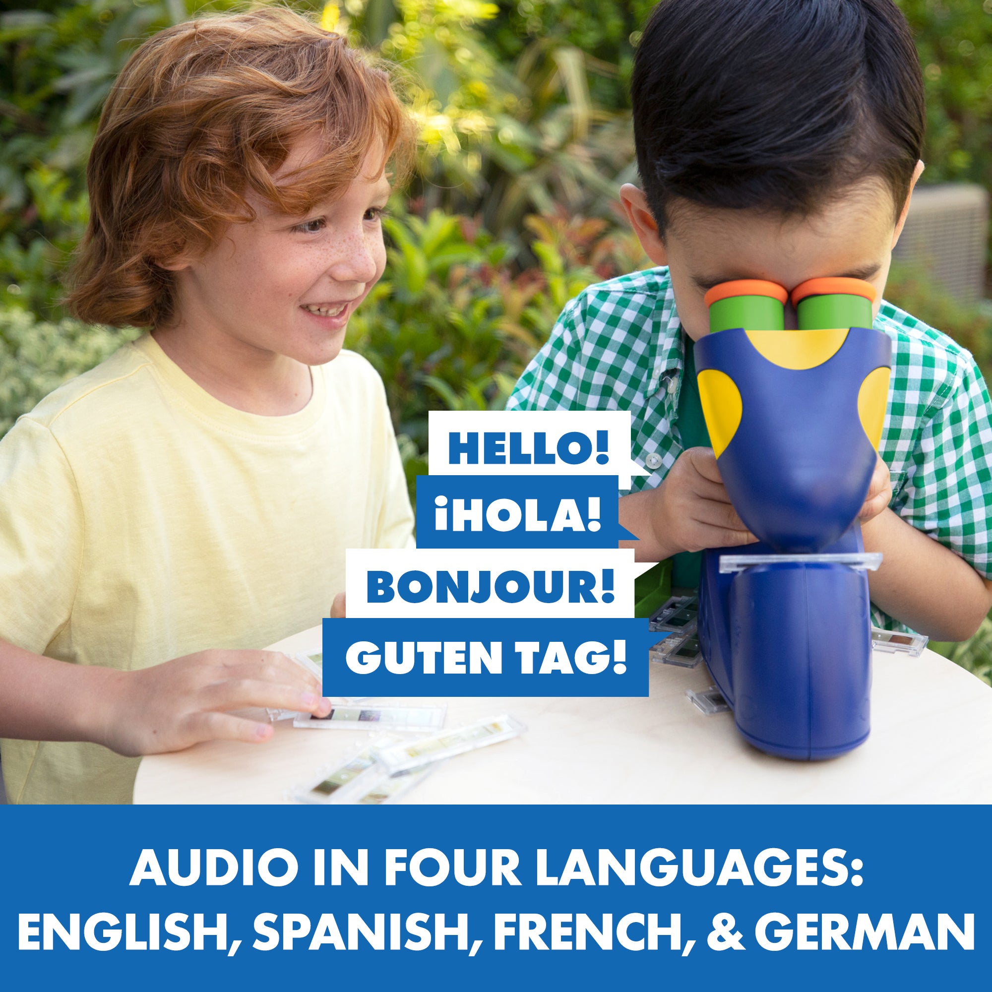 Learning Resources GeoSafari Talking Microscope, Child-Friendly Real Working Microscope with Bindi Irwins Voice, 20 Pre-Prepared Slides, Multilingual Audio, Ages 4+