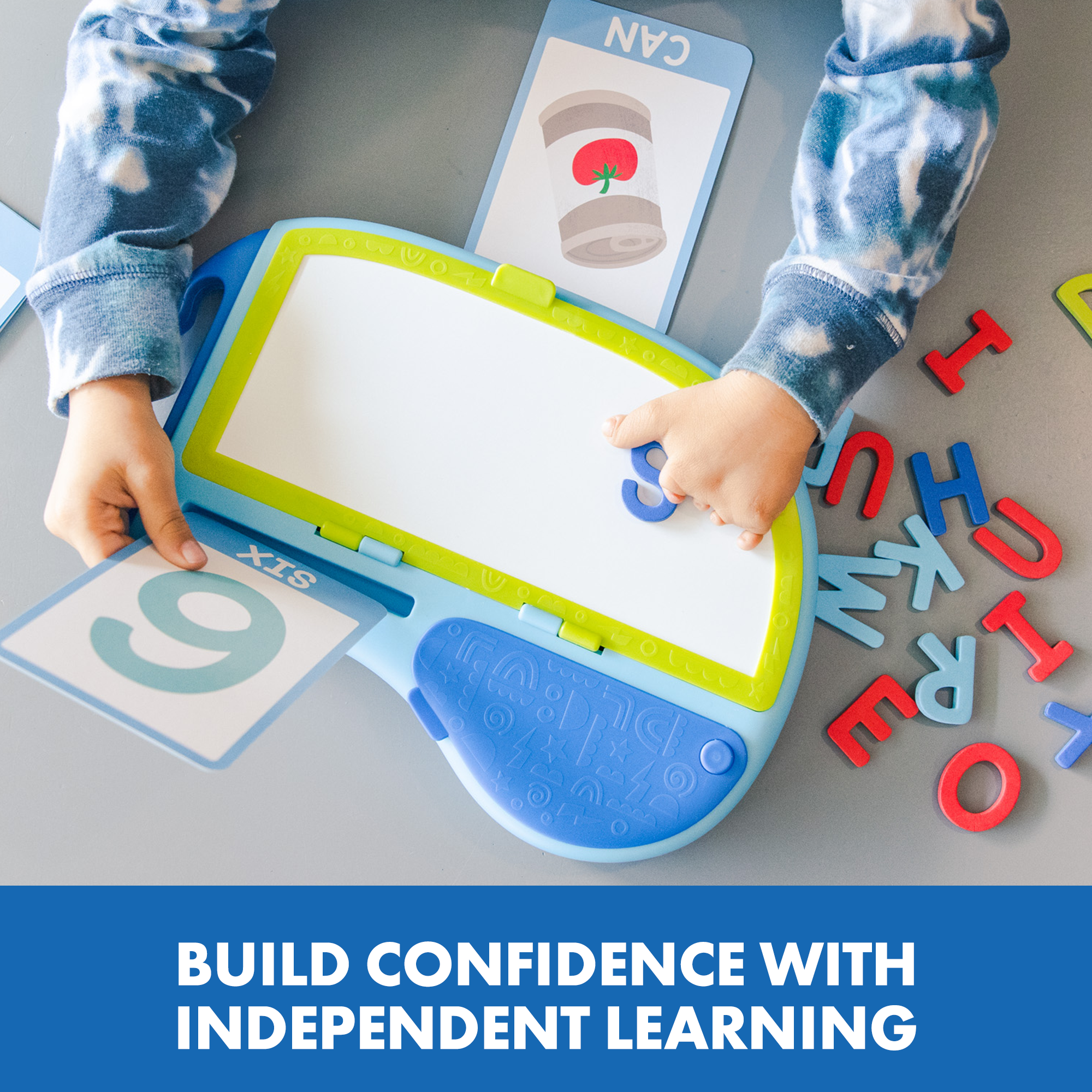 Learning Resources AlphaMagnets Go! Spelling, Portable Magnetic Spelling Board with Letters and Cards, Early Literacy Toy for Ages 4+