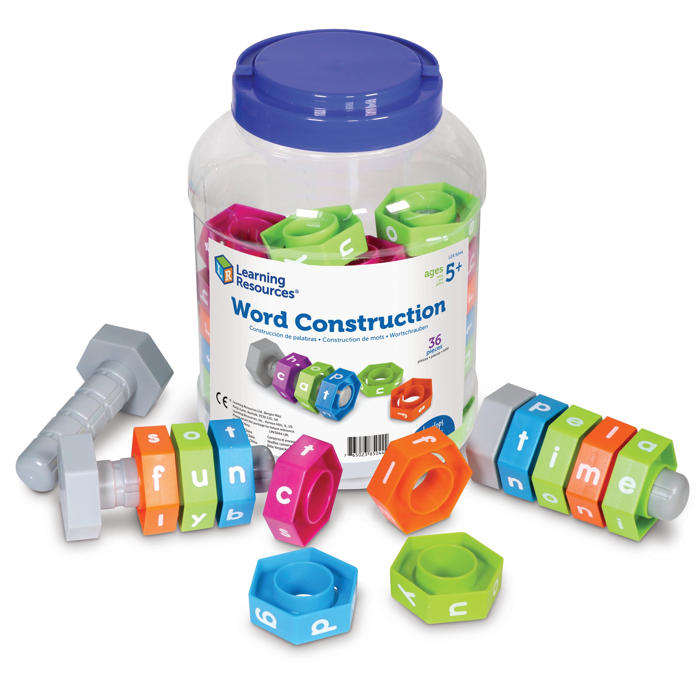 Learning Resources Word Construction, Hands-On Literacy Tool, Encourages Early Word Building & Spelling, Includes Activity Guide, Learning Resources