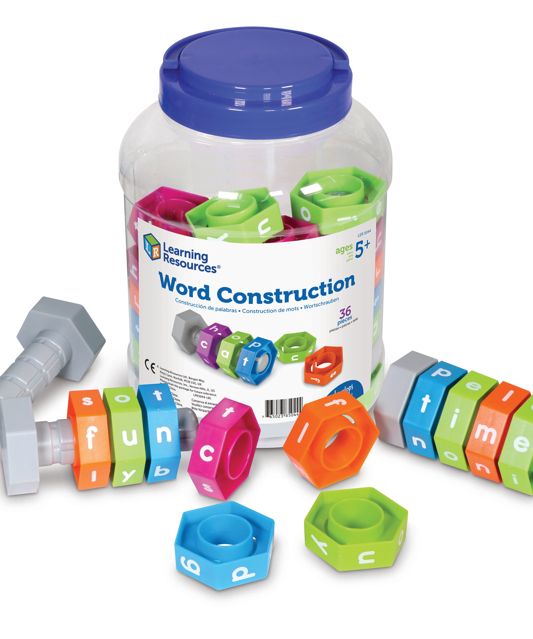 Learning Resources Word Construction, Hands-On Literacy Tool, Encourages Early Word Building & Spelling, Includes Activity Guide, Learning Resources