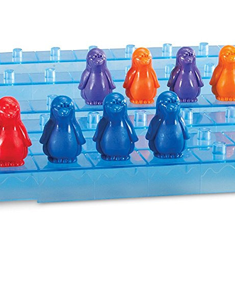 Learning Resources Penguins on Ice Math Activity Set, Hands-On Counting and Sorting Game for Kids, Includes 100 Colourful Penguin Counters and 10 Ice Bars