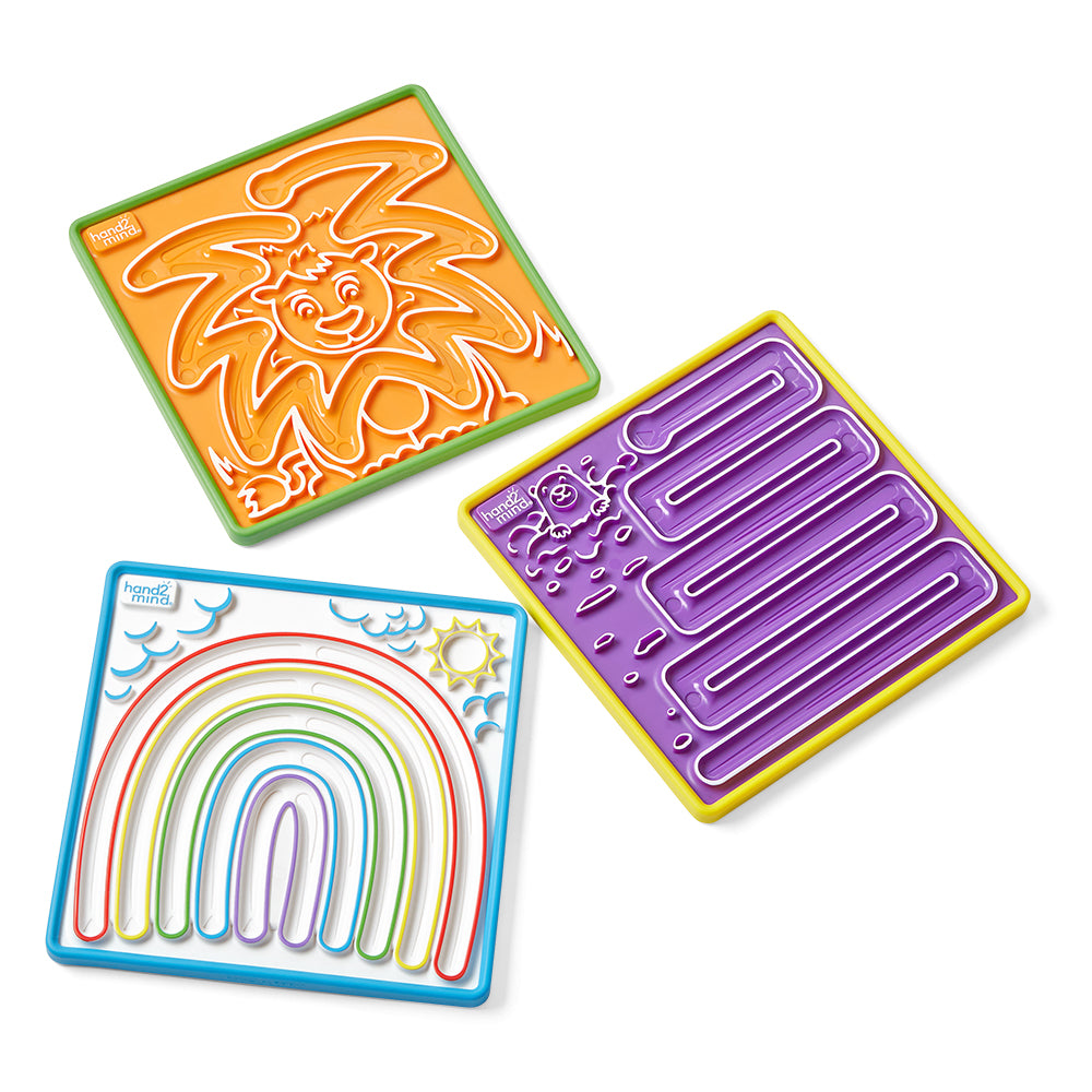Learning Resources Mindful Maze Set for Kids, Hands-On Breathing Boards for Mindfulness and Emotional Regulation, Set of 3 Double-Sided Tactile Boards, Social Emotional Learning Tools for Ages 3+