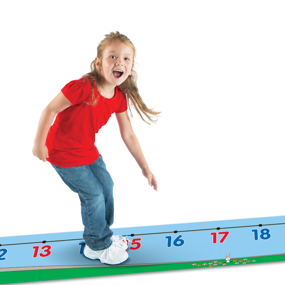 Learning Resources 030 Number Line Floor Mat Durable Vinyl Math Mat for Kids Ages 5 Plus
